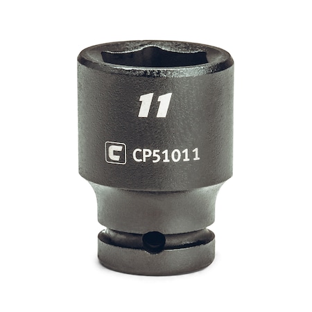 Capri Tools 1/4 in Drive 11 mm 6-Point Metric Shallow Impact Socket CP51011